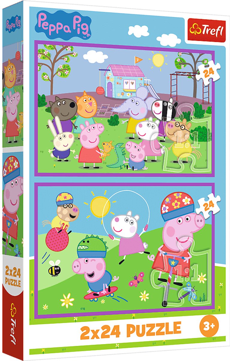 Trefl Peppa Pig puzzel - 2x24 stukjes - FSC Mix 70% - speelplezier.
