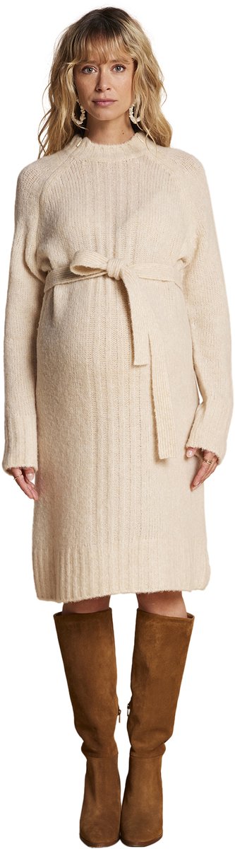 Envie de Fraise Gebreide zwangerschapsjurk ENVIE DE FRAISE beige