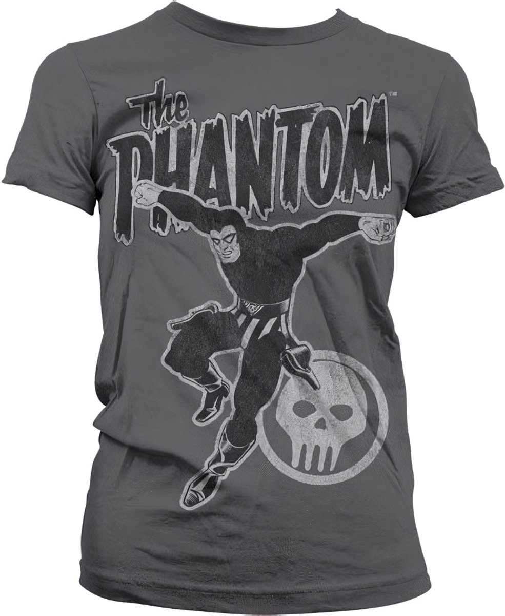 The Phantom Dames Tshirt -L- Jump Distressed Grijs