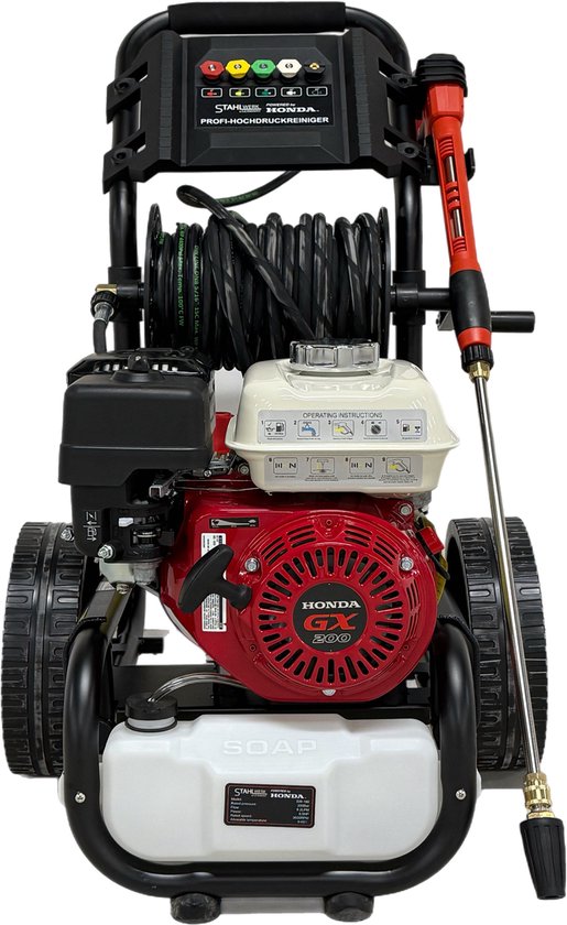 Stahlwerk Germany SW-190 Professionele benzine hogedrukreiniger 200bar van Merkloos	 — afbeelding 5