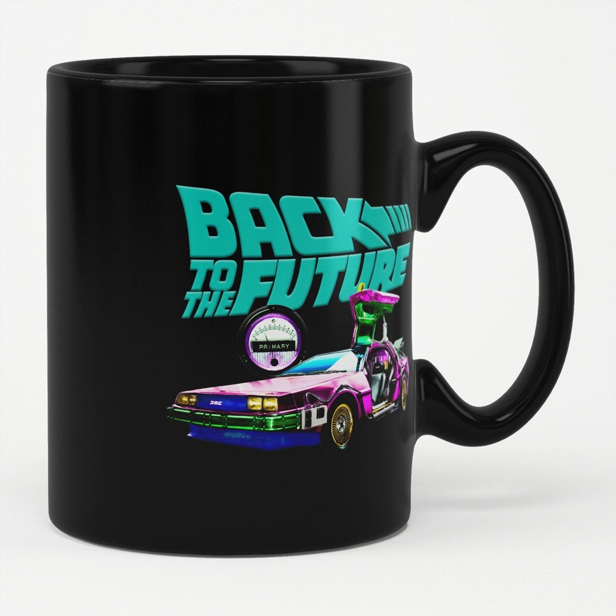 Back To The Future Delorean Unisex Kop - zwart - Standard