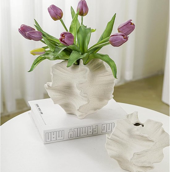 Keramische vaas, beige | Voordelig bij