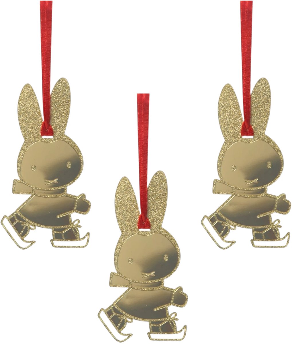 Nijntje schaats kersthanger metaal (set 3) - Pluto Design