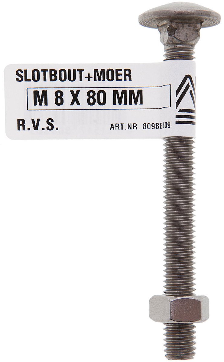 Deltafix - Slotbout m8x90mm rvs