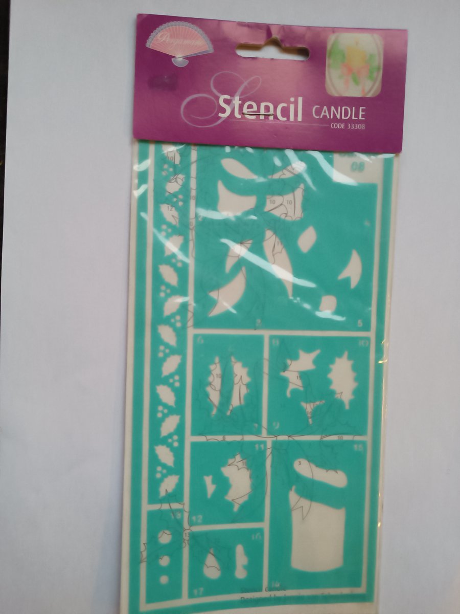Pergamano Stencil Candle code 33308 Sjabloon