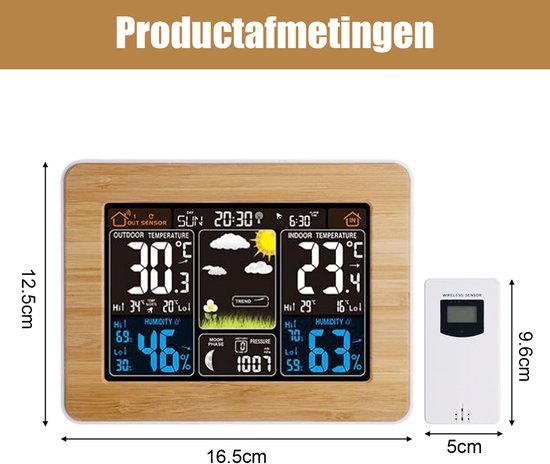 Smart Life Weerstation SWS1 - Slim Weerstation - Met