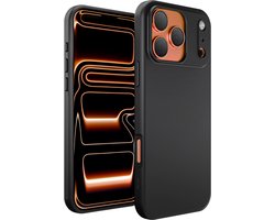 My Case hoesje geschikt voor iPhone 17 Pro Max Zwart Hoesje Siliconen Case Cover - Zwart