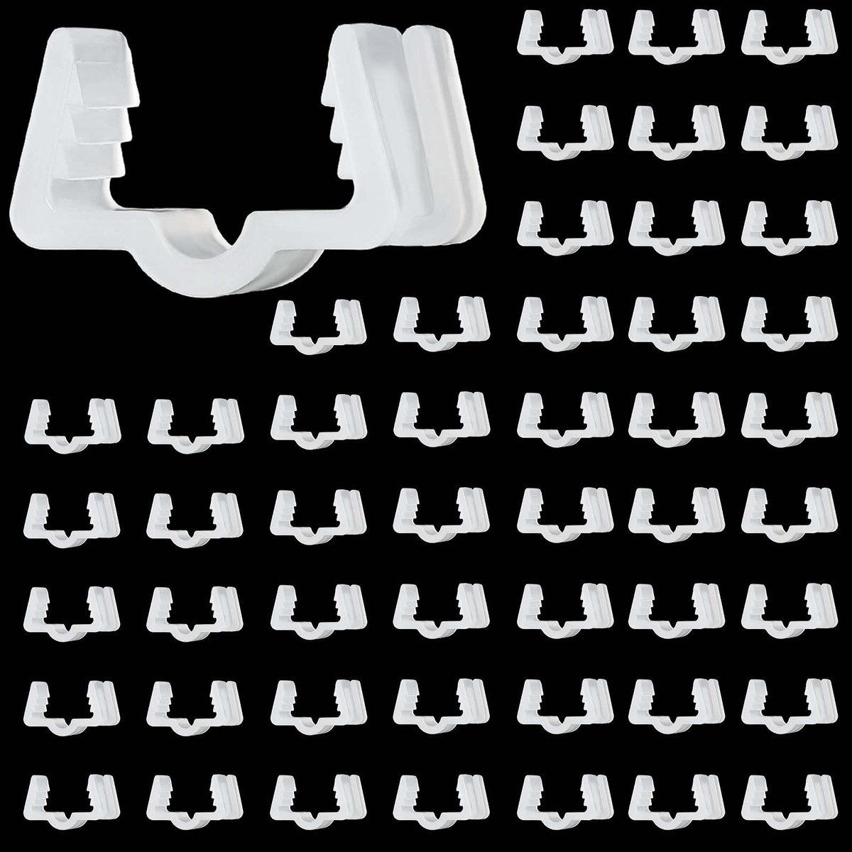 50 Stuks Kerstlicht Haakjes - Plastic Licht Clips - U-vorm - Voor Buitengebruik