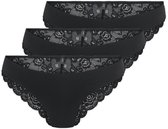 ONLY - ONLCHLOE LACE BRAZIL 3-PACK NOOS ACC Dames Onderbroek