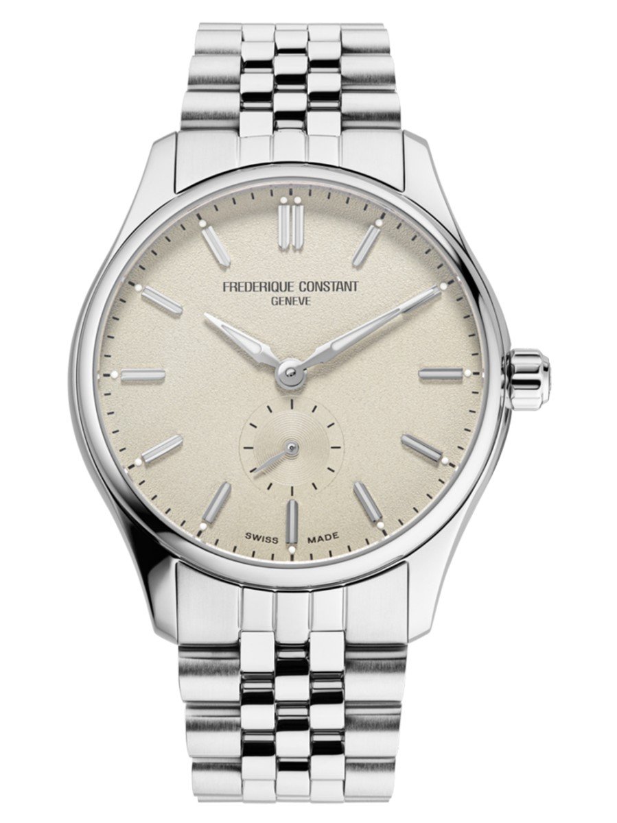 Frédérique Constant Classics Index Small Seconds FC-530CR3B6B Horloge - Staal - Zilverkleurig - Ø 38 mm