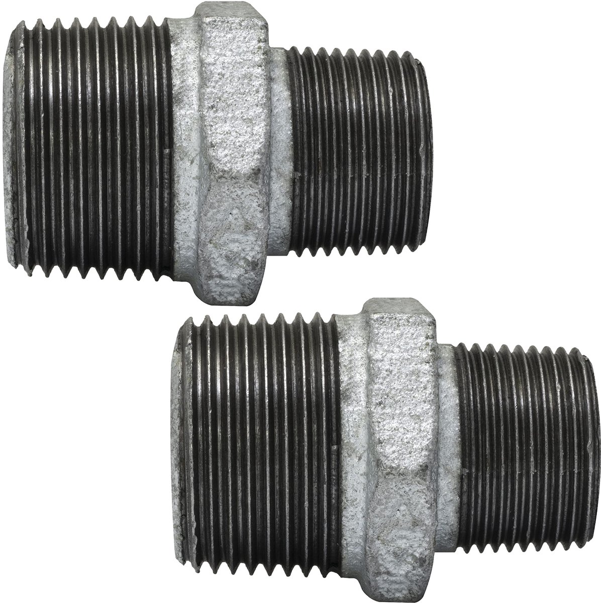 C65072 - Set van 2 reduceren 1 inch x 3/4 inch - Gegalvaniseerd - Gietijzer - Aansluiting voor sanitair en verwarming