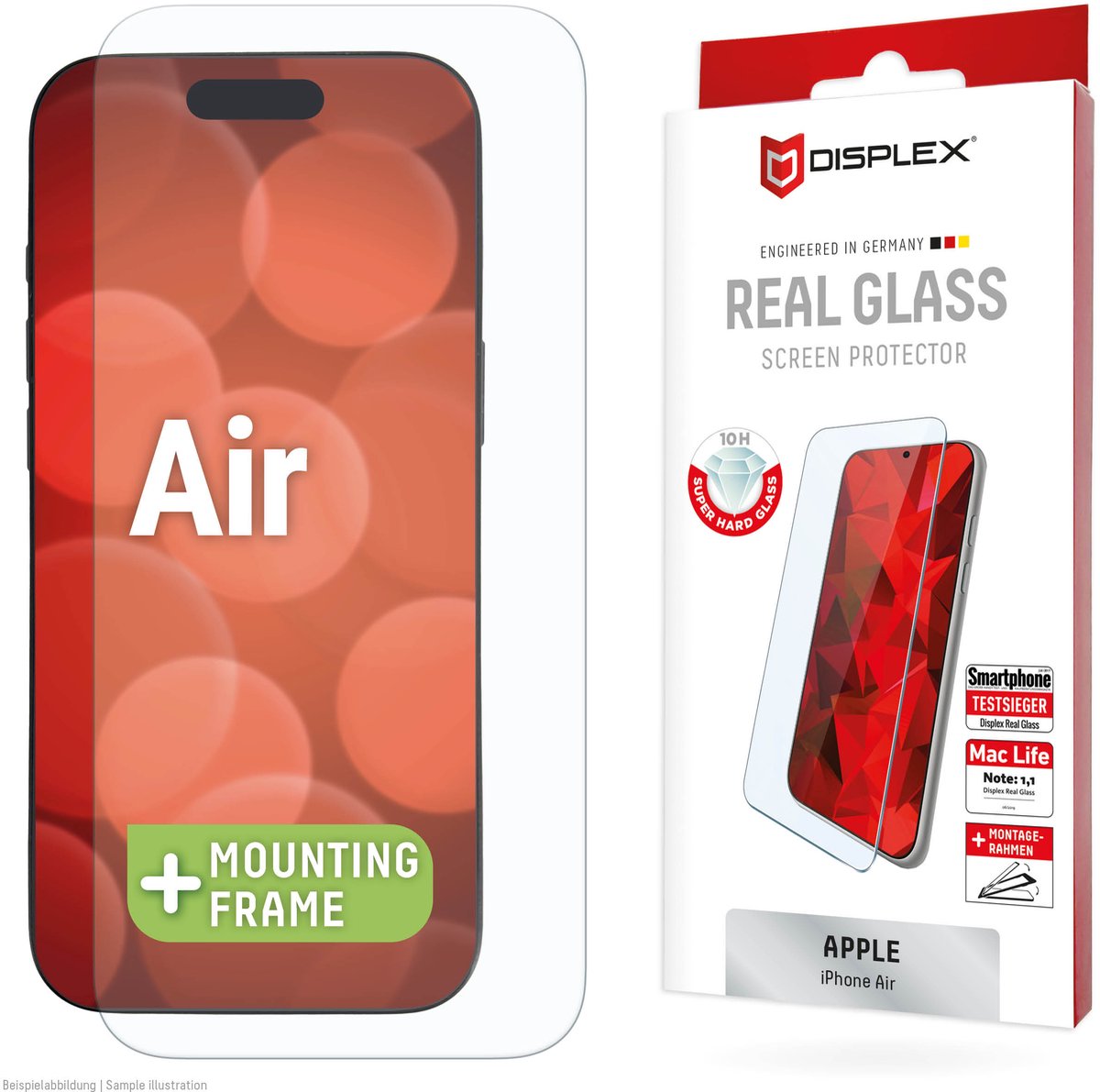 Displex Screenprotector Real Glass geschikt voor Apple iPhone Air