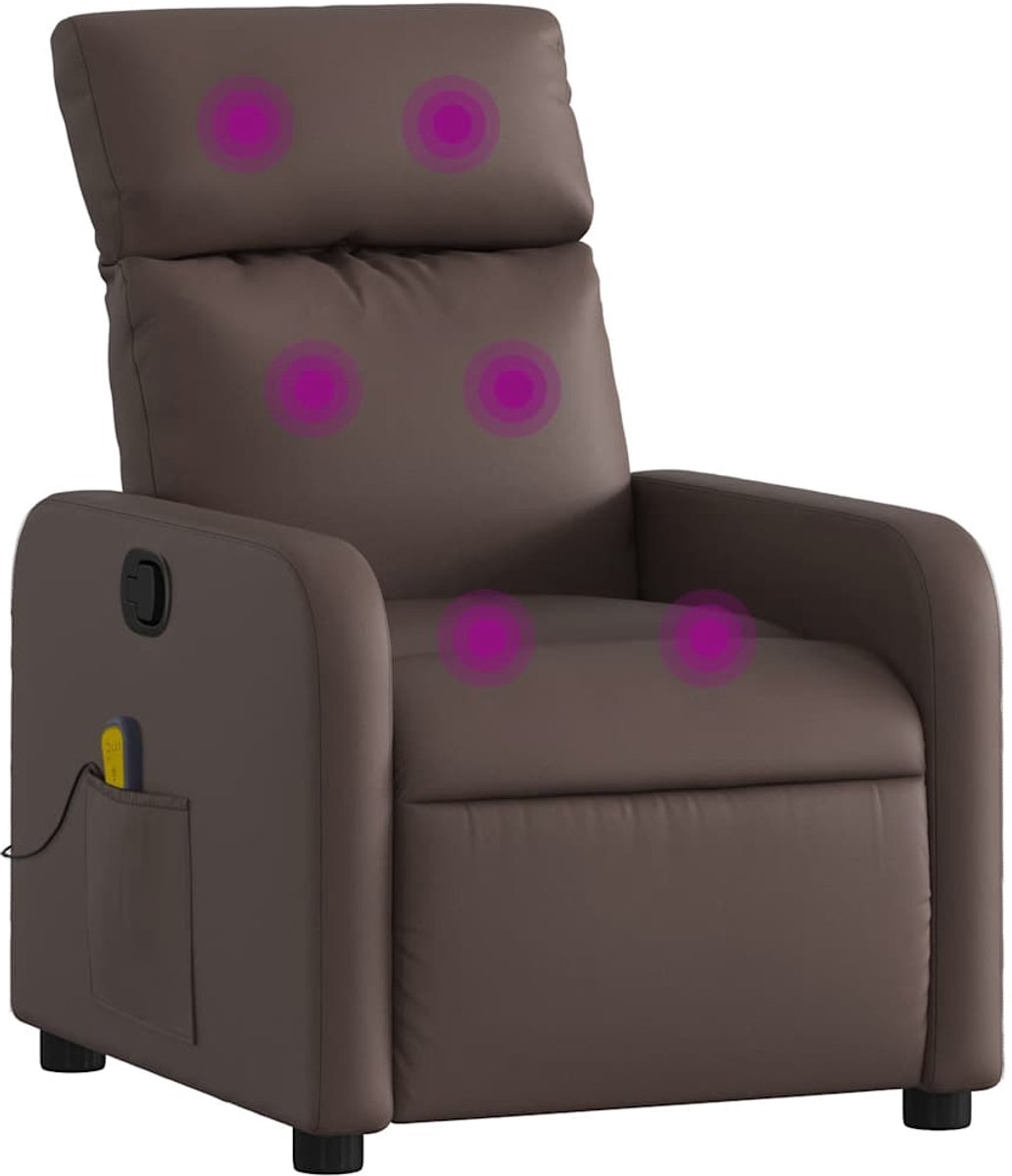 vidaXL Massagestoel - verstelbaar - kunstleer - bruin
