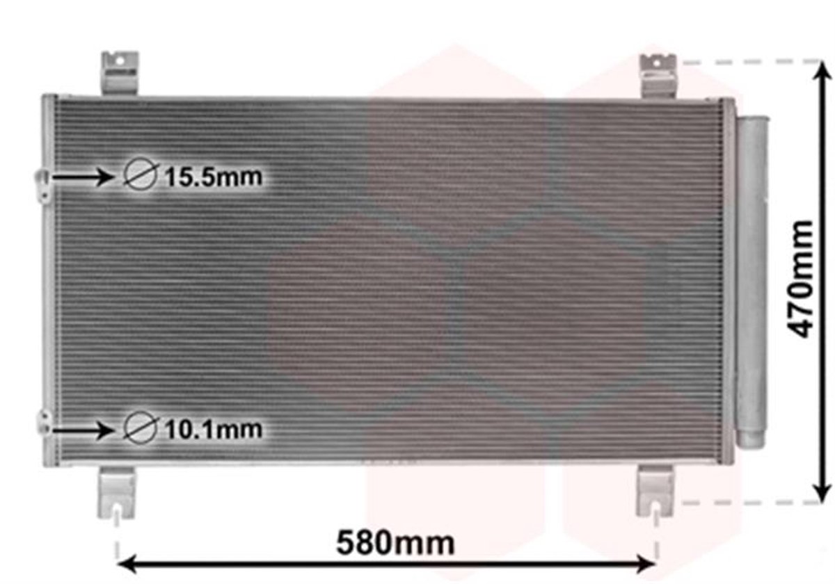 Van Wezel - LUCHTCONDENSATOR VOOR MITSUBISHI GRANDIS 2004-2011 MR958112