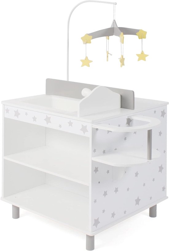 Accessoire poupée Bayer Chic Chaise haute pour poupées Bleu étoiles