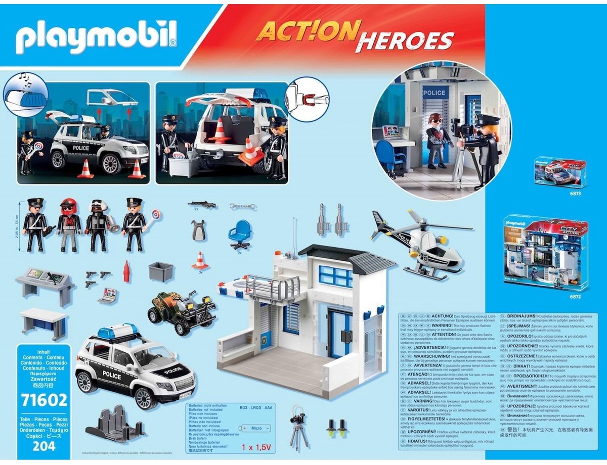 PLAYMOBIL Action Heroes 50YR Politiepost met voertuigen - 71602 — afbeelding 7