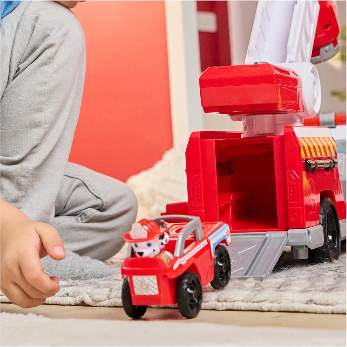 PAW Patrol - Brandweerredding - Marshall's Brandweerwagen met Marshall-figuur, licht, lanceerder en geluidseffecten — afbeelding 16