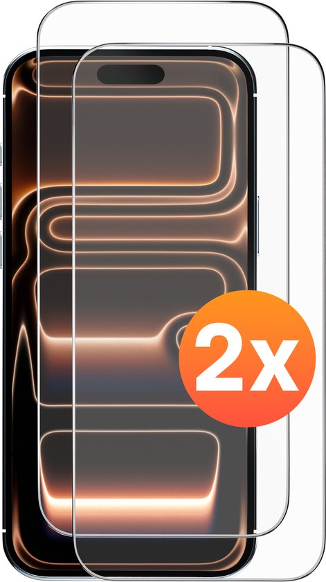Screenprotector - 2 stuks - Geschikt voor iPhone 17 Pro Tempered Glass - Extra Sterk – beschermglas screen protector