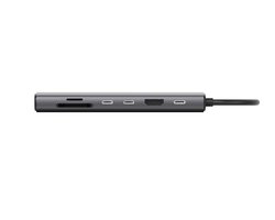 Sitecom - 7 in 1 USB-C Power Delivery Multiport Hub - Ethernet - SD + MicroSD 104 MB/sec - HDMI - USB-C - USB-A - 10Gbps