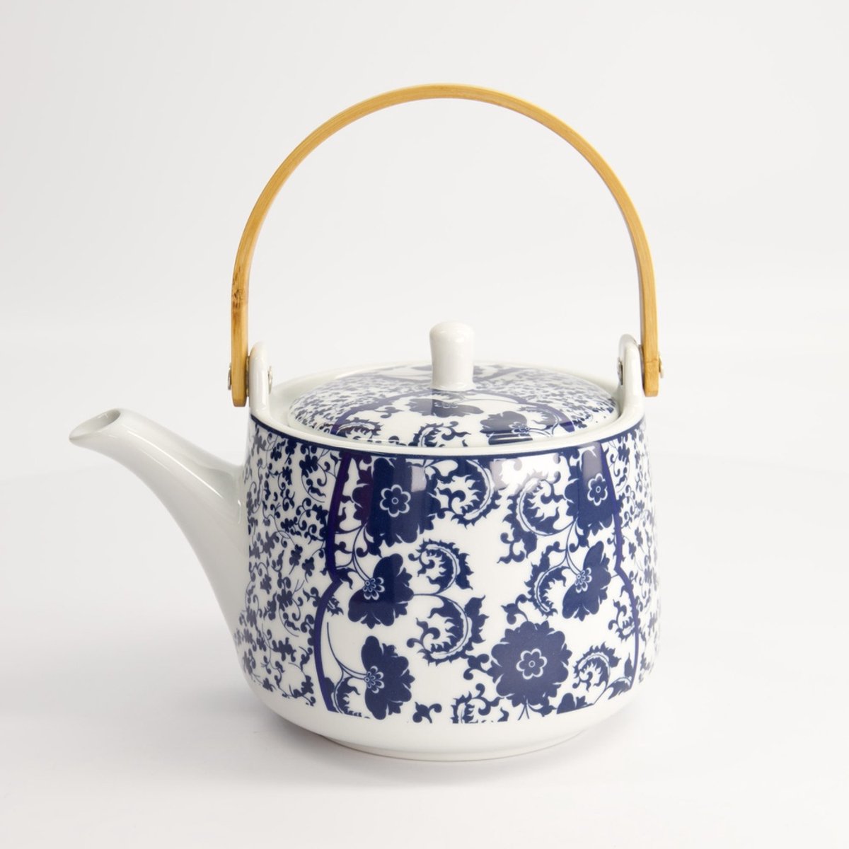 Tokyo Design Studio blauw wit bloemen theepot 1000 ml Teapot blue 22274