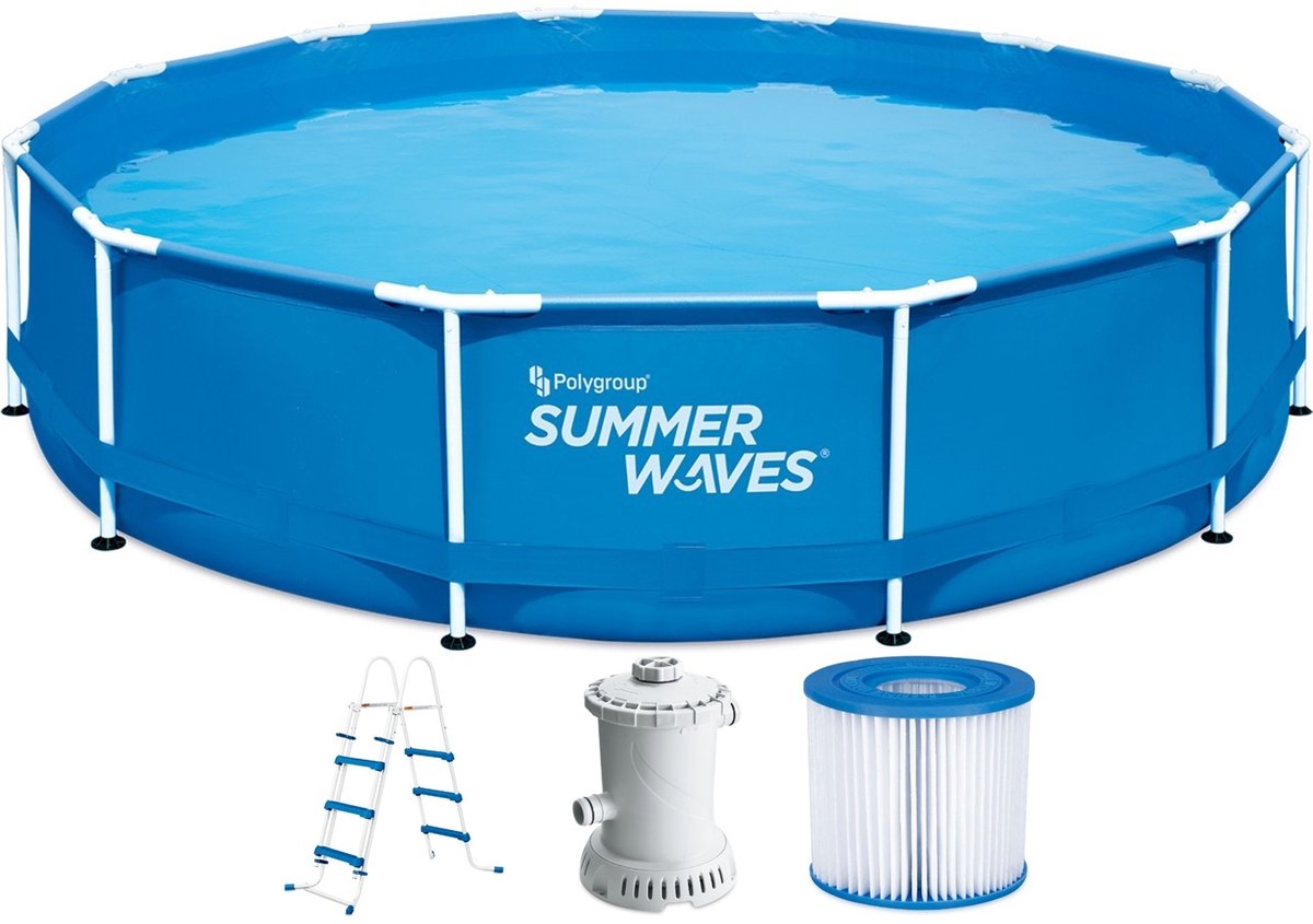 Summer Waves Zwembad Active Frame 366 X 91 cm + filterpomp