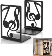 Metalen boekensteunen - voor zware boeken en planken - decoratieve boekenplankhouder voor thuis - Boekensteunen - Boekenstandaard - Boekensteun - Boekenhouder - Cadeaus - 1 paar - Zwarte
