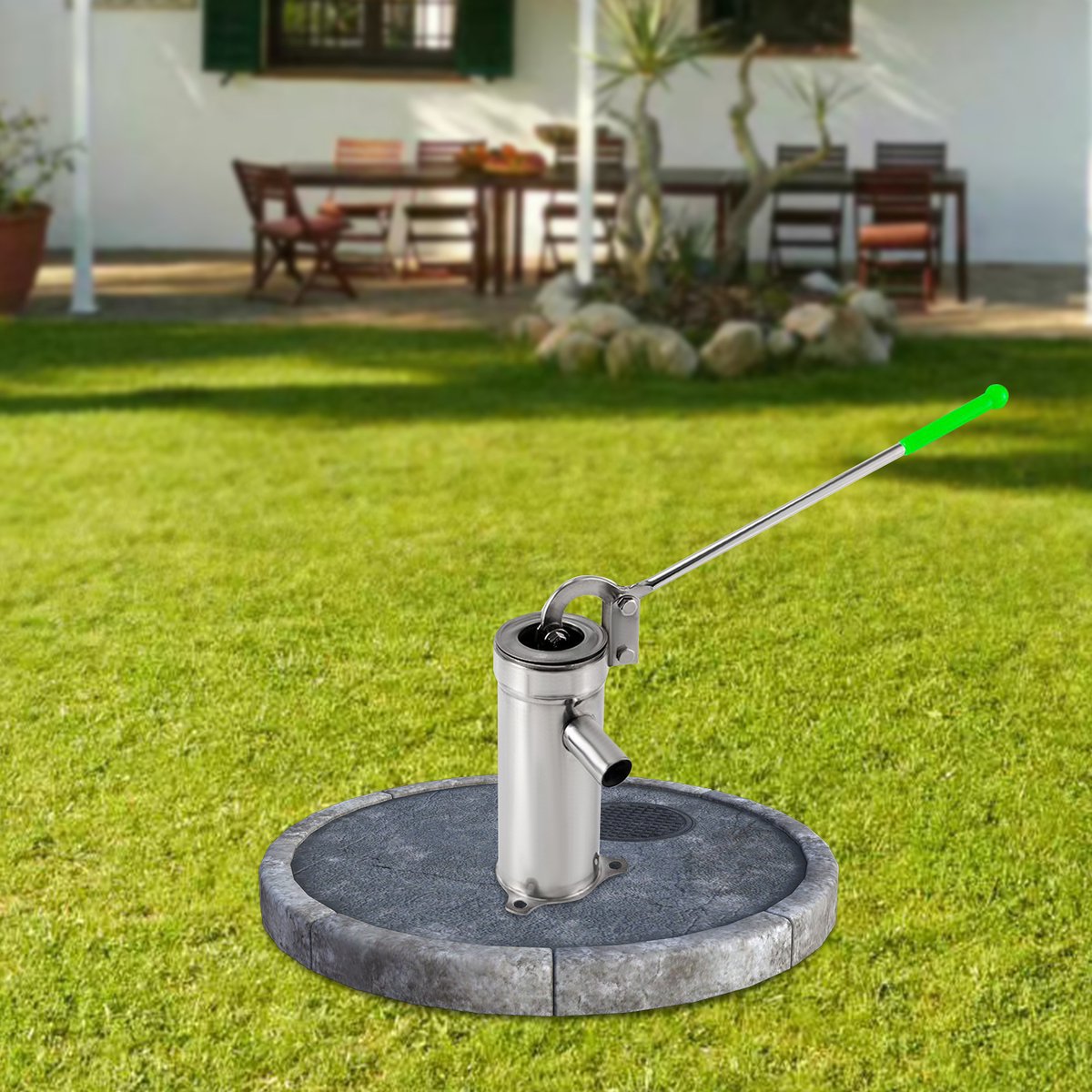Waterpomp Handhevelpomp 10m/32.8ft RVS Dieptepomp Handmatige Tuinpomp voor Thuis Tuin Erf thumbnail 6