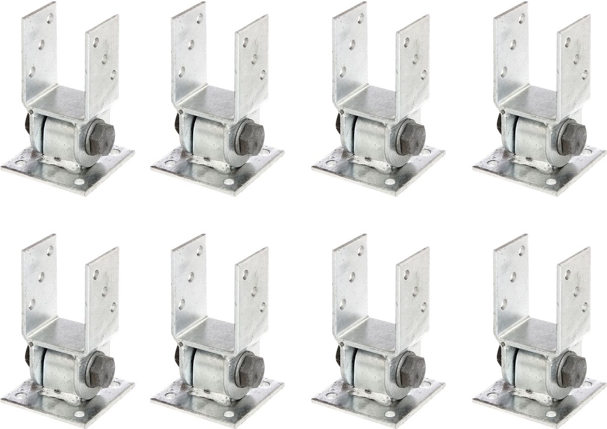 Alberts 8 x paaldrager, beweegbaar bovendeel, voor opschroeven, 71 mm, thermisch verzinkt