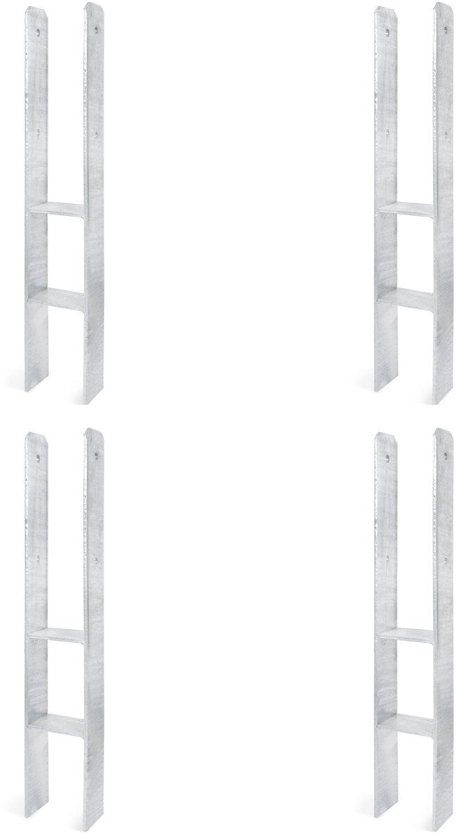 Alberts 4 x H-paaldrager, 116x800 mm, materiaaldikte 8 mm, diepte 60 mm, thermisch verzinkt