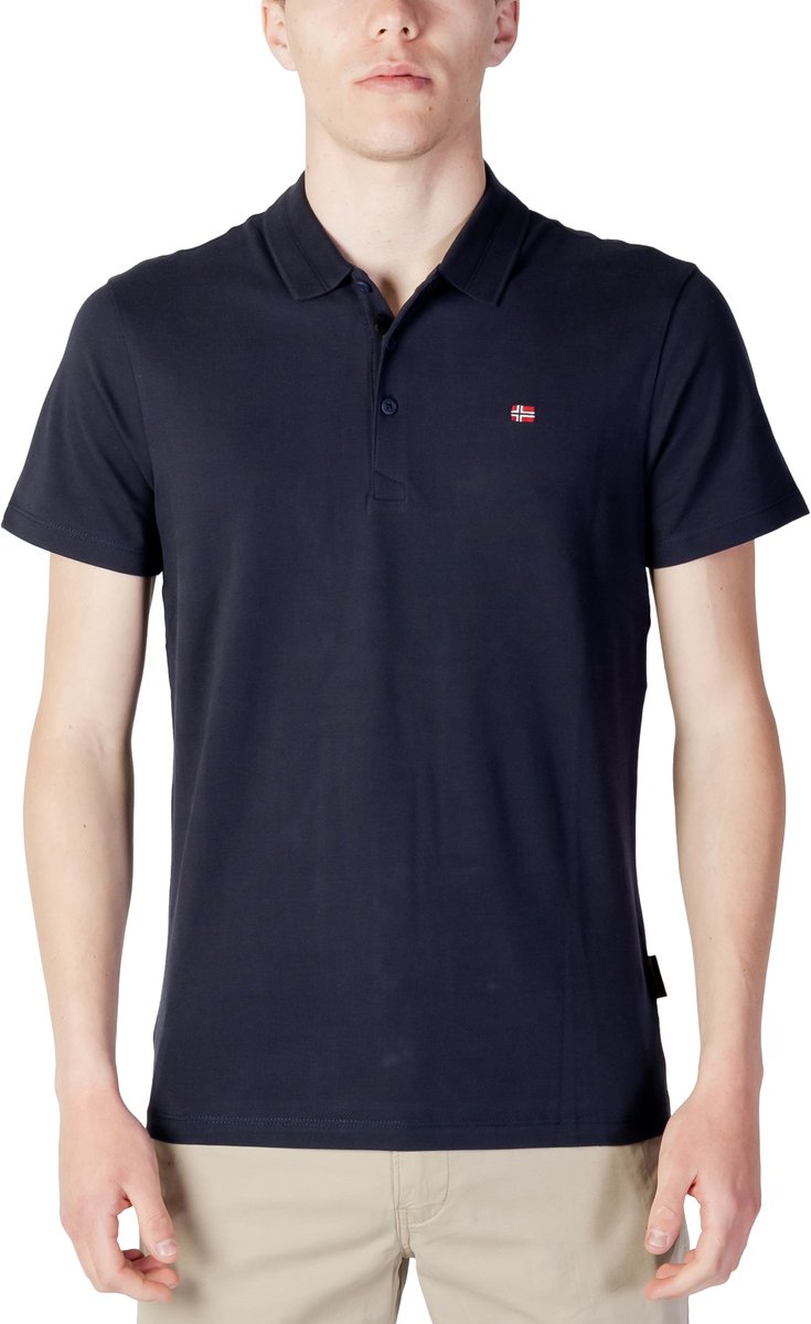 Short Sleeve Polo Shirt Classic Design Blauw
