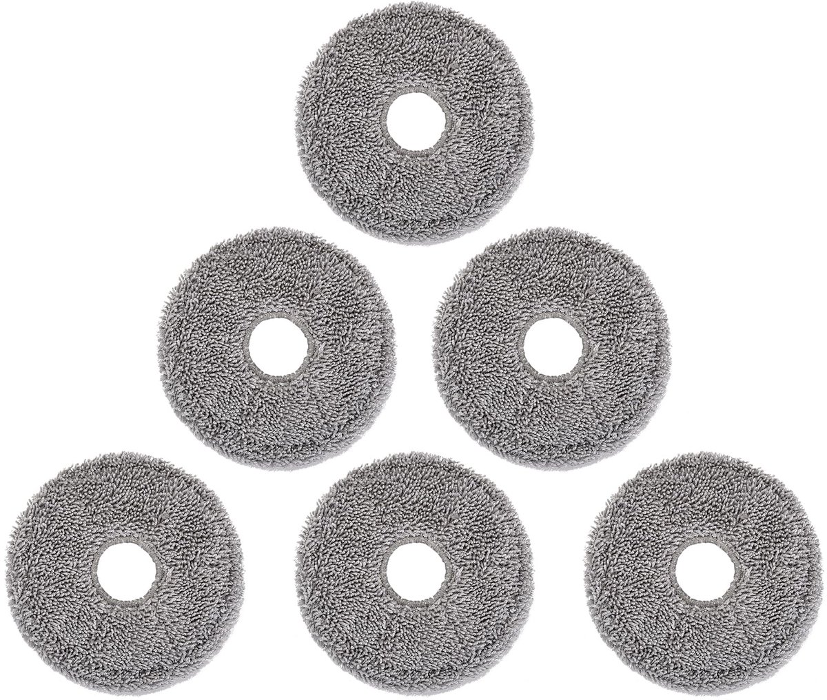 6-pack -Dweilpads - Geschikt voor Dreame L10S Ultra, L10 Ultra, L10S Pro, Xiaomi X10+, herbruikbaar en wasbaar Wet Mop Pad