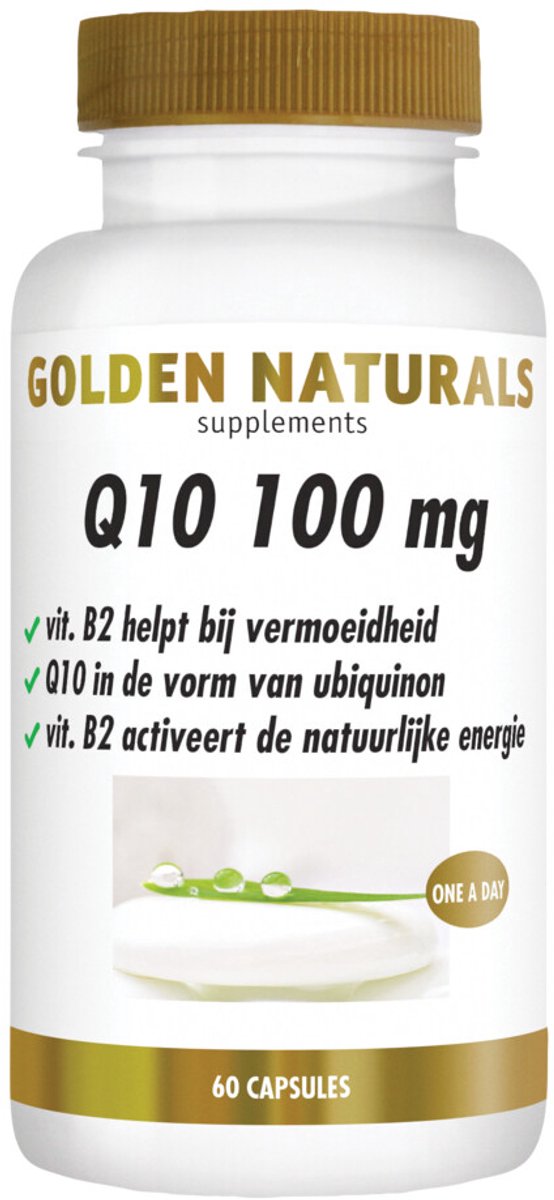 Golden Naturals - Q10 100mg - 2 x 60 vegacapsules - Voordeelverpakking