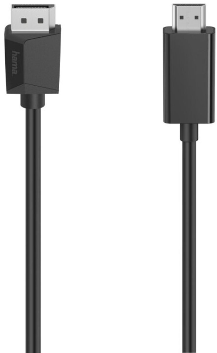 Hama Videokabel, DisplayPort-stekker - HDMI™-stekker, Ultra-HD 4K, 1,50 m