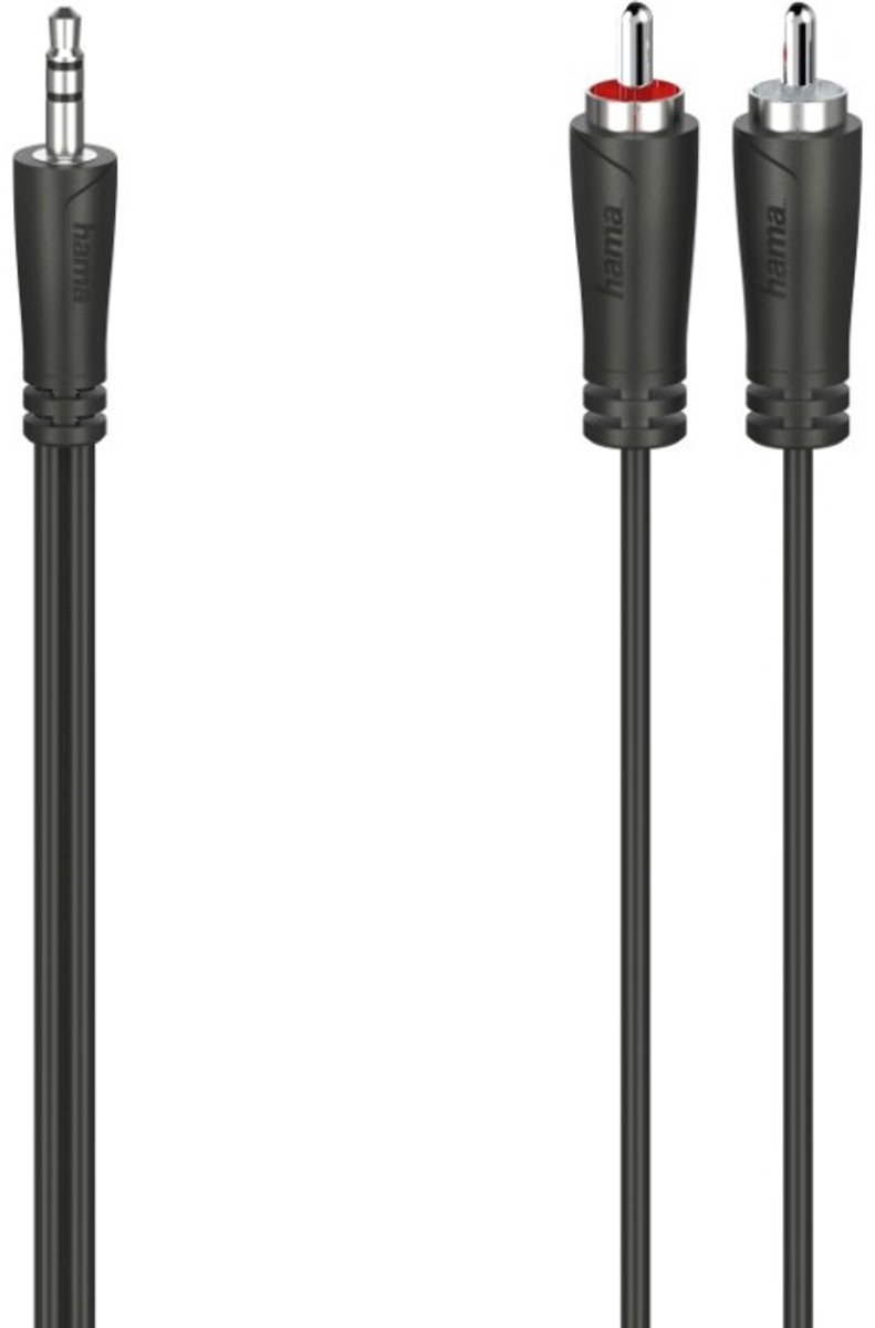 Hama Audiokabel 3,5-mm-jack-stekker - 2 Cinch-stekker Stereo 5,0 M