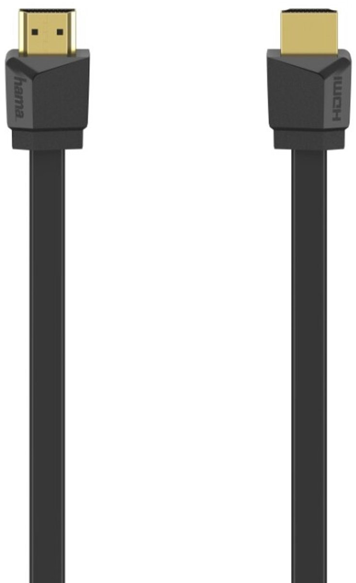 Hama Flexi-Slim, 1,5 m, HDMI Type A (Standaard), HDMI Type A (Standaard), 3D, 18 Gbit/s, Zwart