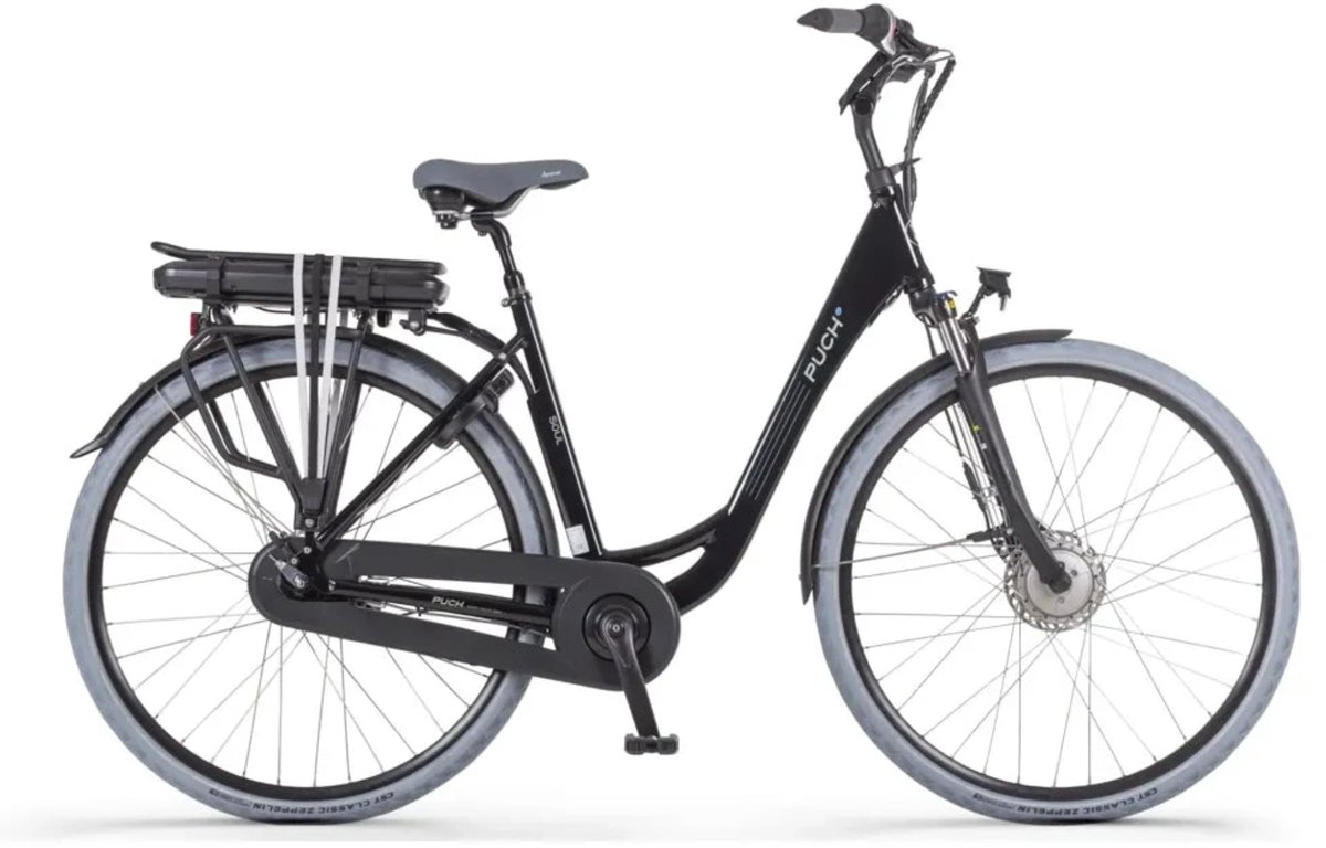 Puch E-Soul N7 Elektrische Fiets Damesfiets 50 cm Glans Zwart E-bike
