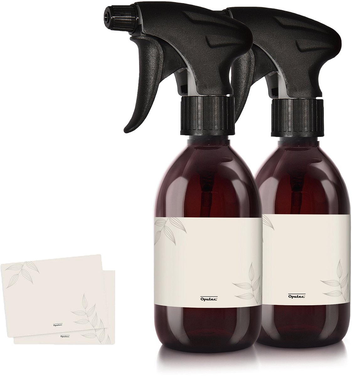 Oputec 2x 300ml sprayflessen – bruin – lege sprayflessen met