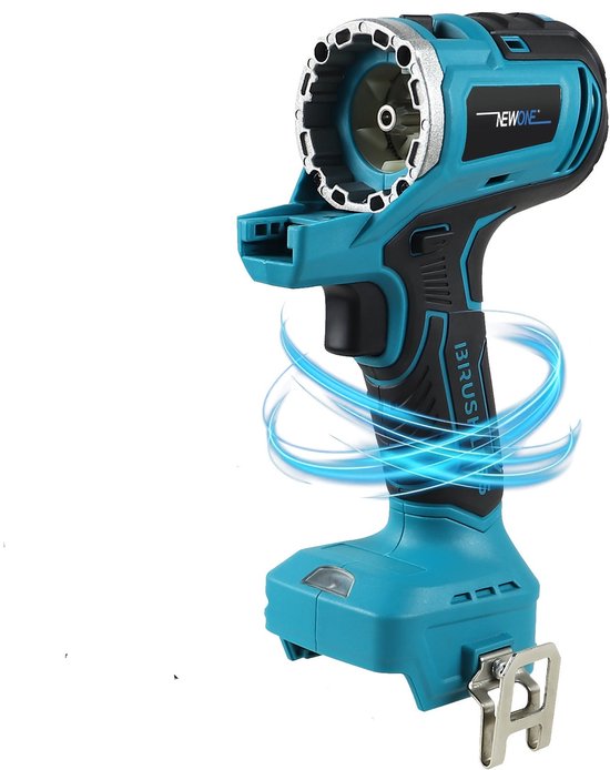 5-in-1 Elektrisch Gereedschap – Boorhamer – Slagschroevendraaier – Haakse Slijper – Elektrische Moersleutel – Snoerloos – Brushless Motor – 2x 4000 mAh Batterijen – Blauw