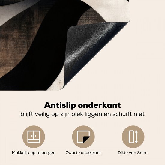 Napperons 6 pièces mix - 45x30 cm - Set de table en plastique - Beige - Abstrait - Paysage - Dessous de Assiettes - Décoration pour la table - Accessoires de décoration de table de Cuisine - Dessous de verre en Vinyl - Décoration de table