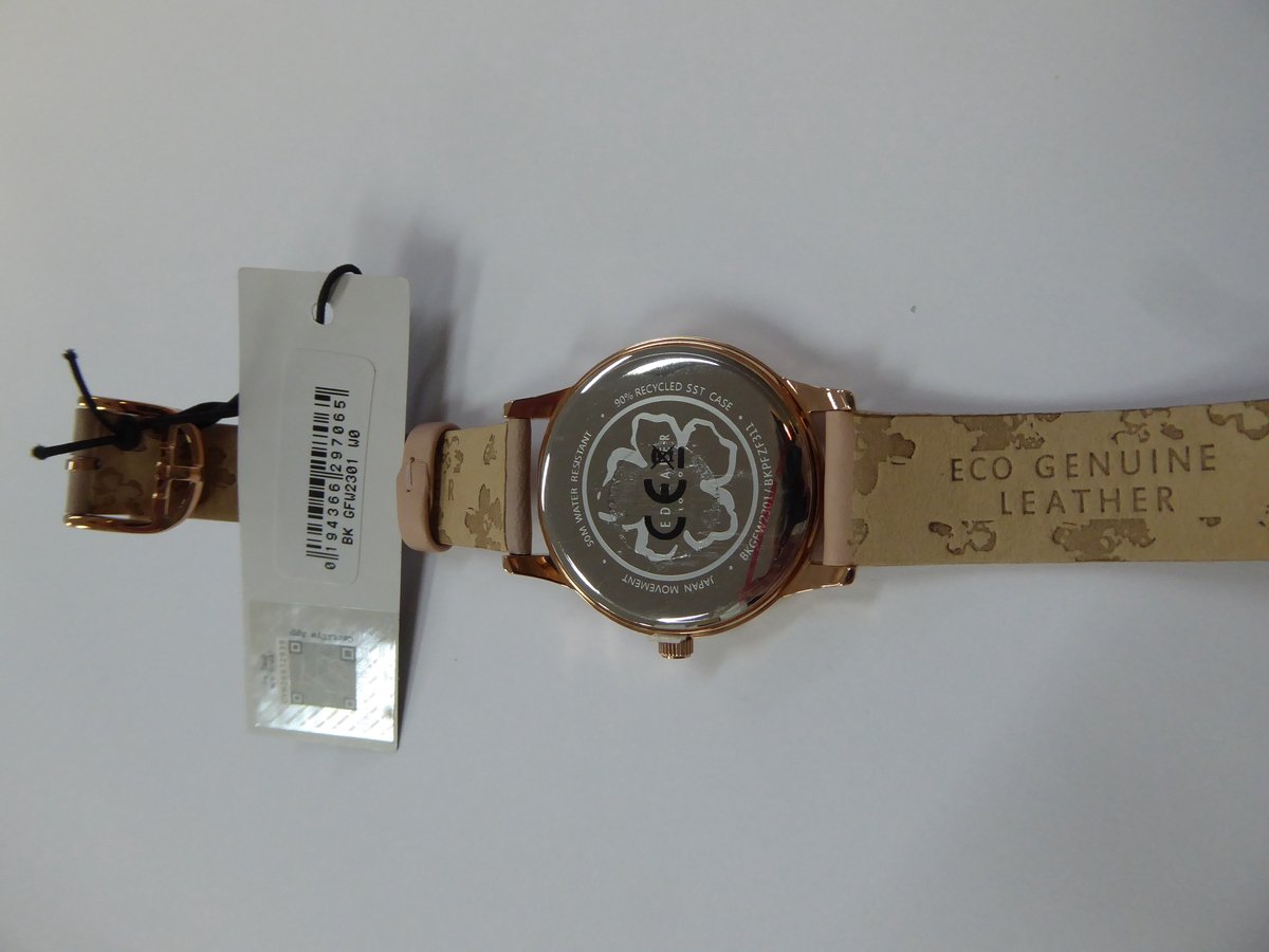 Ted Baker Fitzrovia Fashion Kwarts Analoog Horloge Roze Case: 100% Stainless Steel | Armband: 100% Leather 34 mm BKGFW2301W0