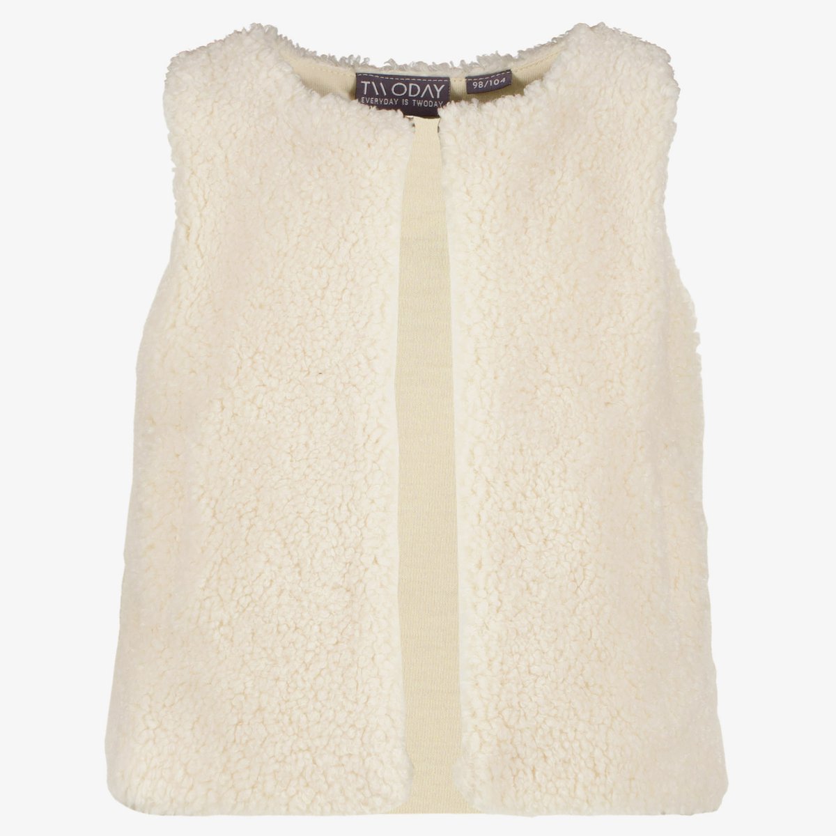 TwoDay meisjes teddy gilet beige - Maat 98