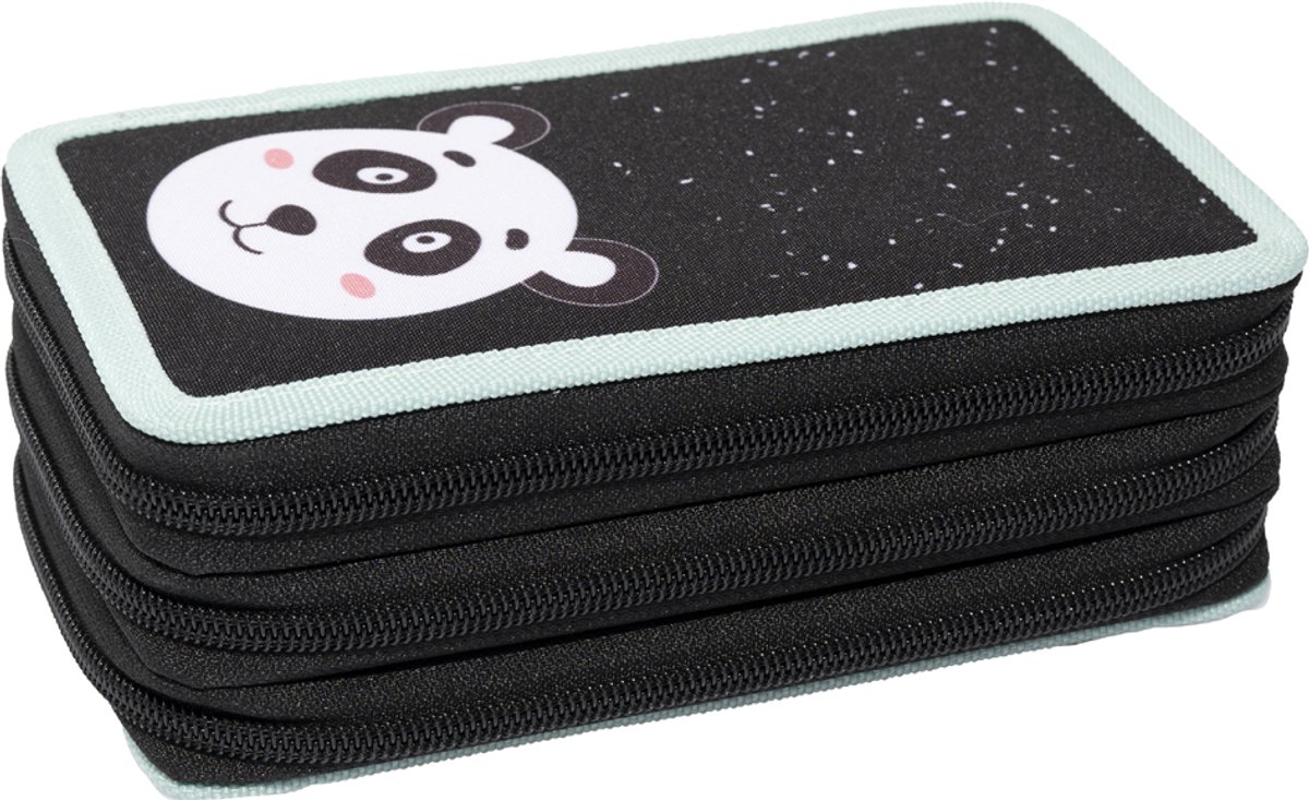 EBERHARD FABER Panda Triple Decker etui voor scholieren, 36-delig