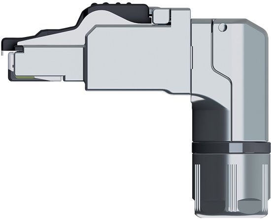 Connecteur de câble Telegärtner J00026A4001 RJ45 Zwart, acier inoxydable