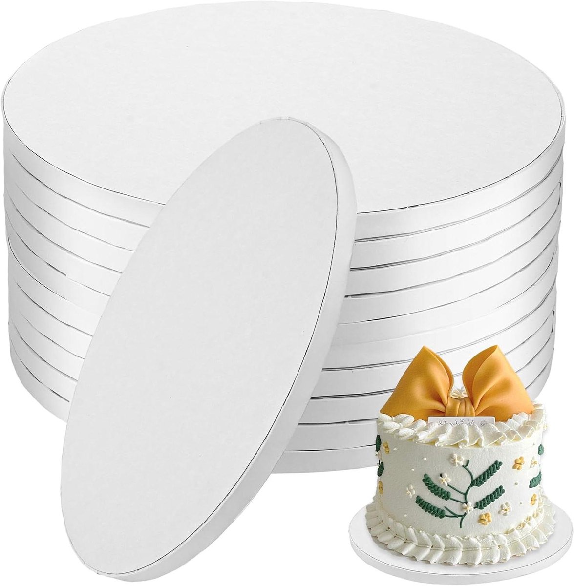 Taartonderlegger rond 30 cm wit taartbord premium taartplateau geschikt voor taarten
