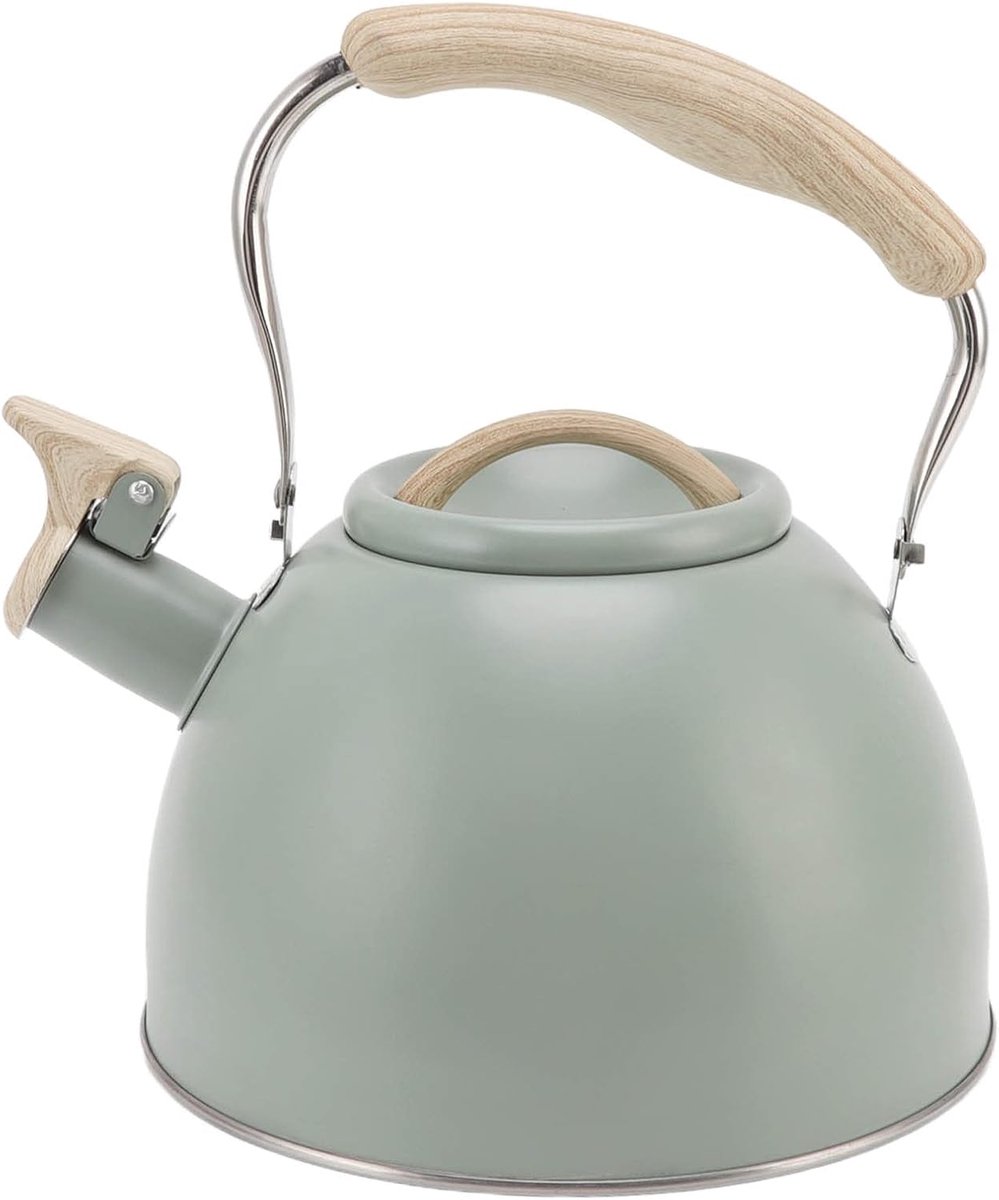 Roestvrijstalen fluitketel 3L met ergonomische handgreep voor diverse kookplaten