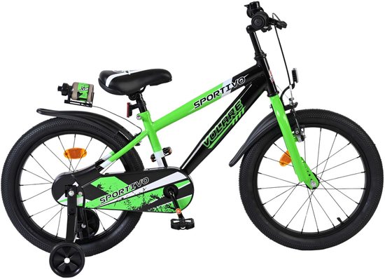 Vélo pour enfants Volare Sportivo - Garçons - 18 pouces - Vert Zwart