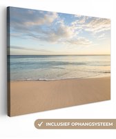 Tableau sur toile 160x120 cm - Décoration murale Plage - Water - Nuages - Décoration murale salon - Décoration chambre - Accessoires chambre - Peintures