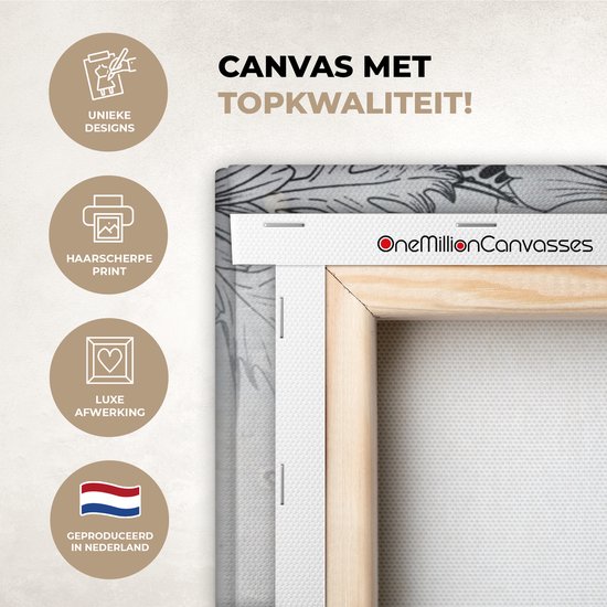 Wereldkaart avec motif béton gris foncé décorée d'illustrations de fleurs 140x90 cm