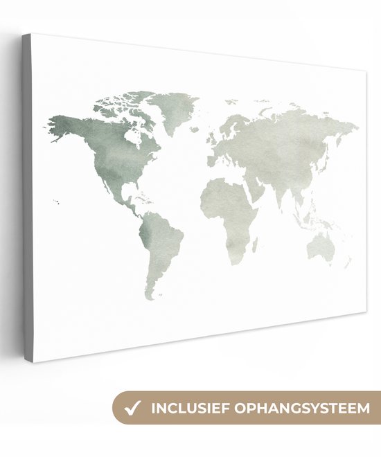 Wereldkaart avec pays gris avec un motif texturé 120x80 cm