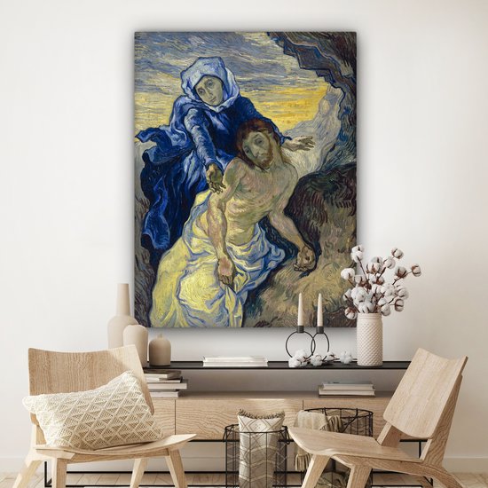 Peinture sur toile 120x160 cm - Décoration murale Pietà (d'après Delacroix) - Vincent van Gogh - Décoration murale salon - Décoration chambre - Accessoires de chambre - Peintures
